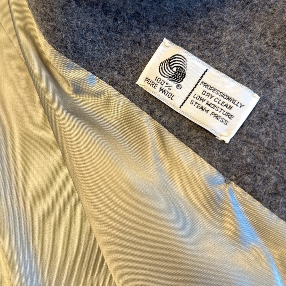 Vintage Fashionbilt Gray Wool Coat size 8 - Picture 12 of 13